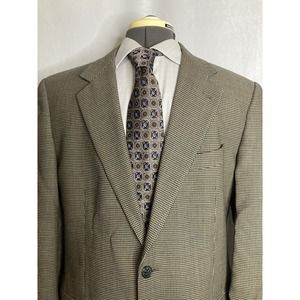 Joseph Abboud Mens Sport Coat Blazer Suit Jacket 42R 46" Brown 2 Button Wool USA